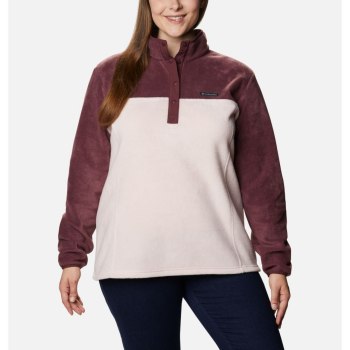Columbia Ženske Puloveri - Benton Springs Half Snap Plus Size Roze | ZGTC-16597